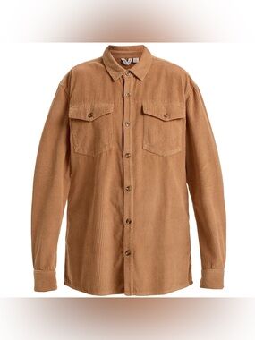 Roxy Corduroy Shirt Mens Long Sleeve Button Up with Two Chest Pockets